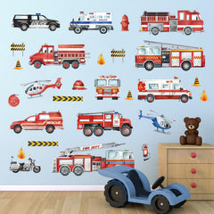 Decalmile transportation cars wall stickers brighten nursery walls for playful vibes.