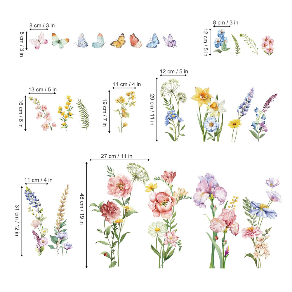 Decalmile two-sheets sticker set designed for easy DIY wall decorating
