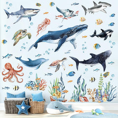 decalmile under the sea fish wall decals package — bright and easy to apply for a room refresh