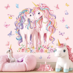 decalmile unicorn wall decal 2-sheets whimsical nursery charm