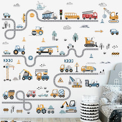 decalmile vehicles road wall stickers pack on smooth surface for quick room refresh