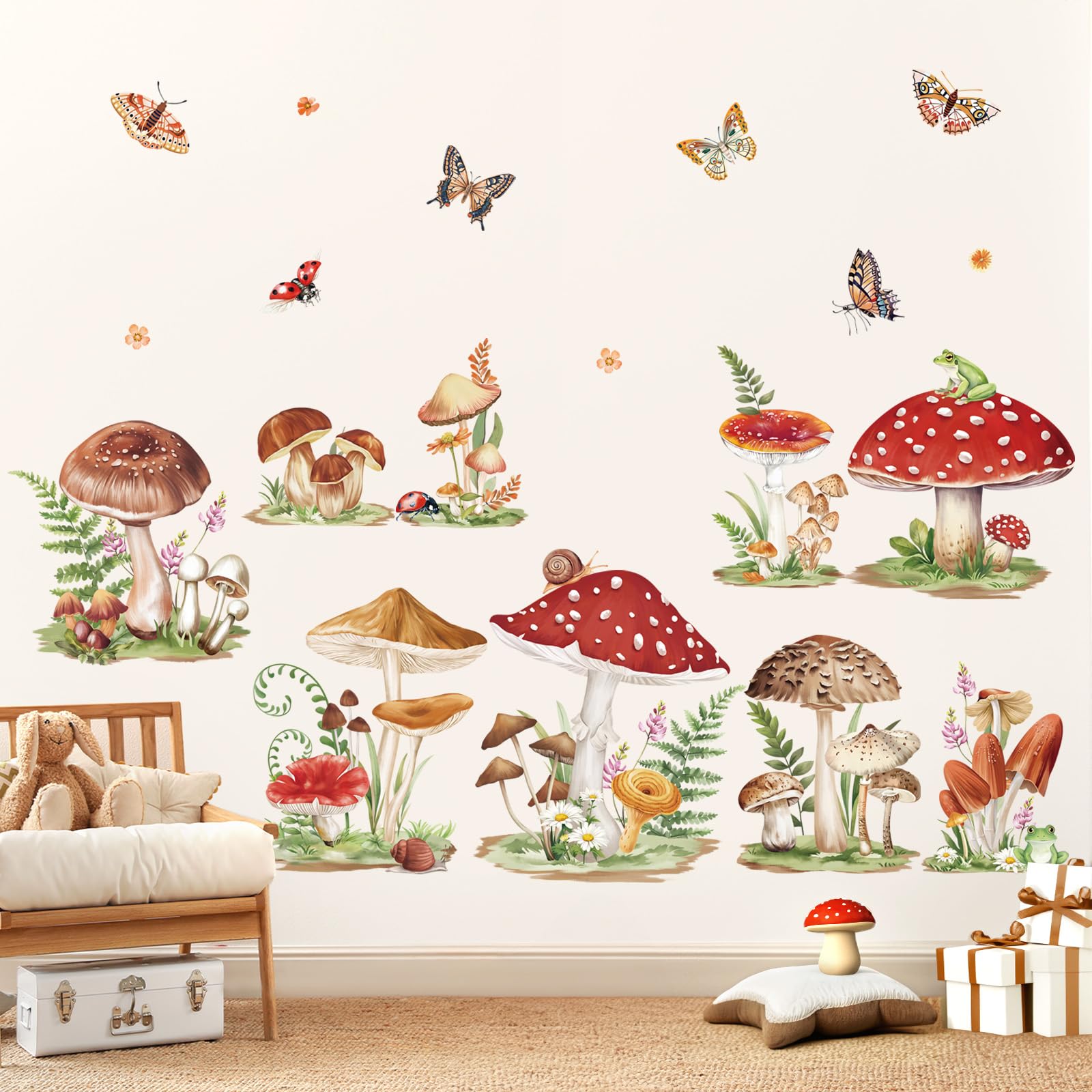 decalmile woodland butterflies wall sticker adds colorful accent to girls' bedroom