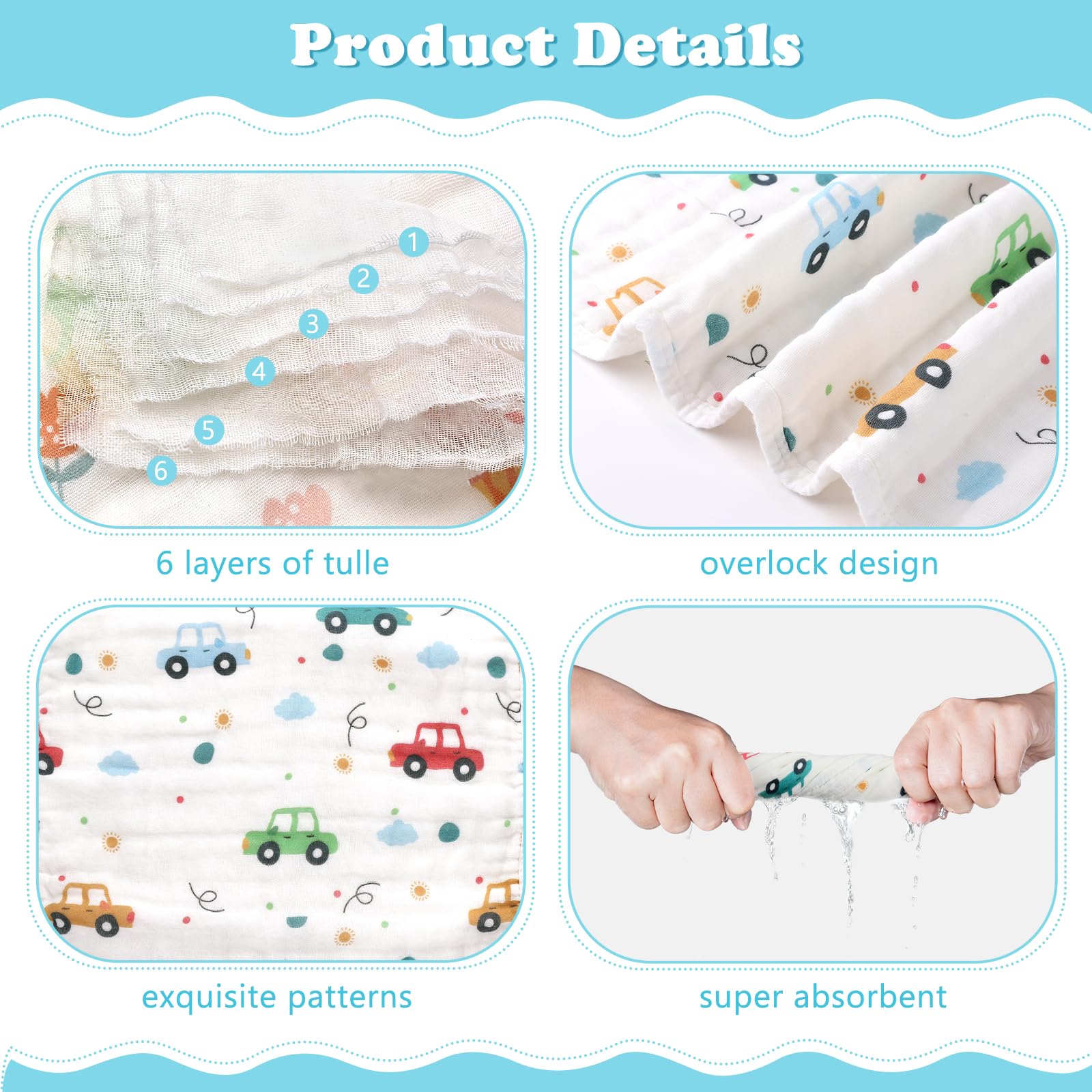 Decalsweet burp cloths patterns provide six unique designs for baby gifts