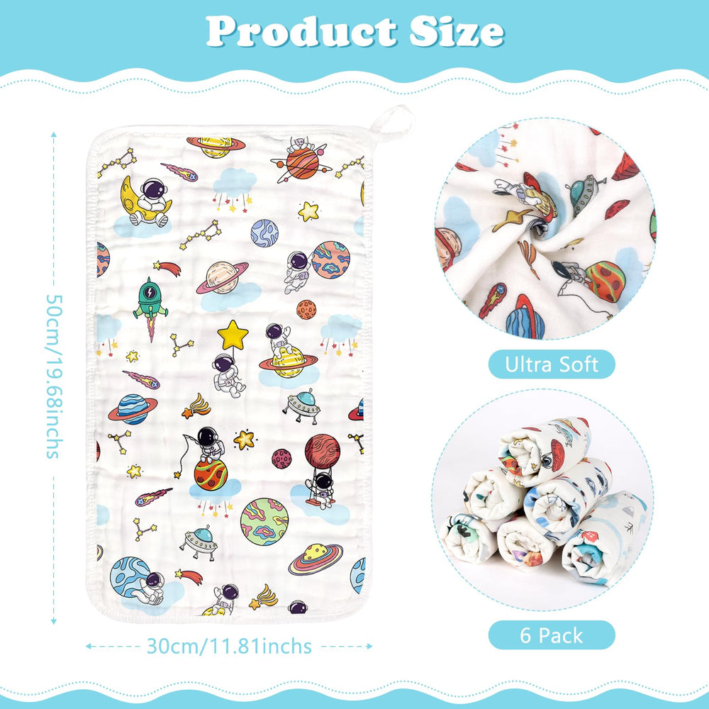 Decalsweet burp cloths close-up on soft texture highlights gentle skin-friendly design