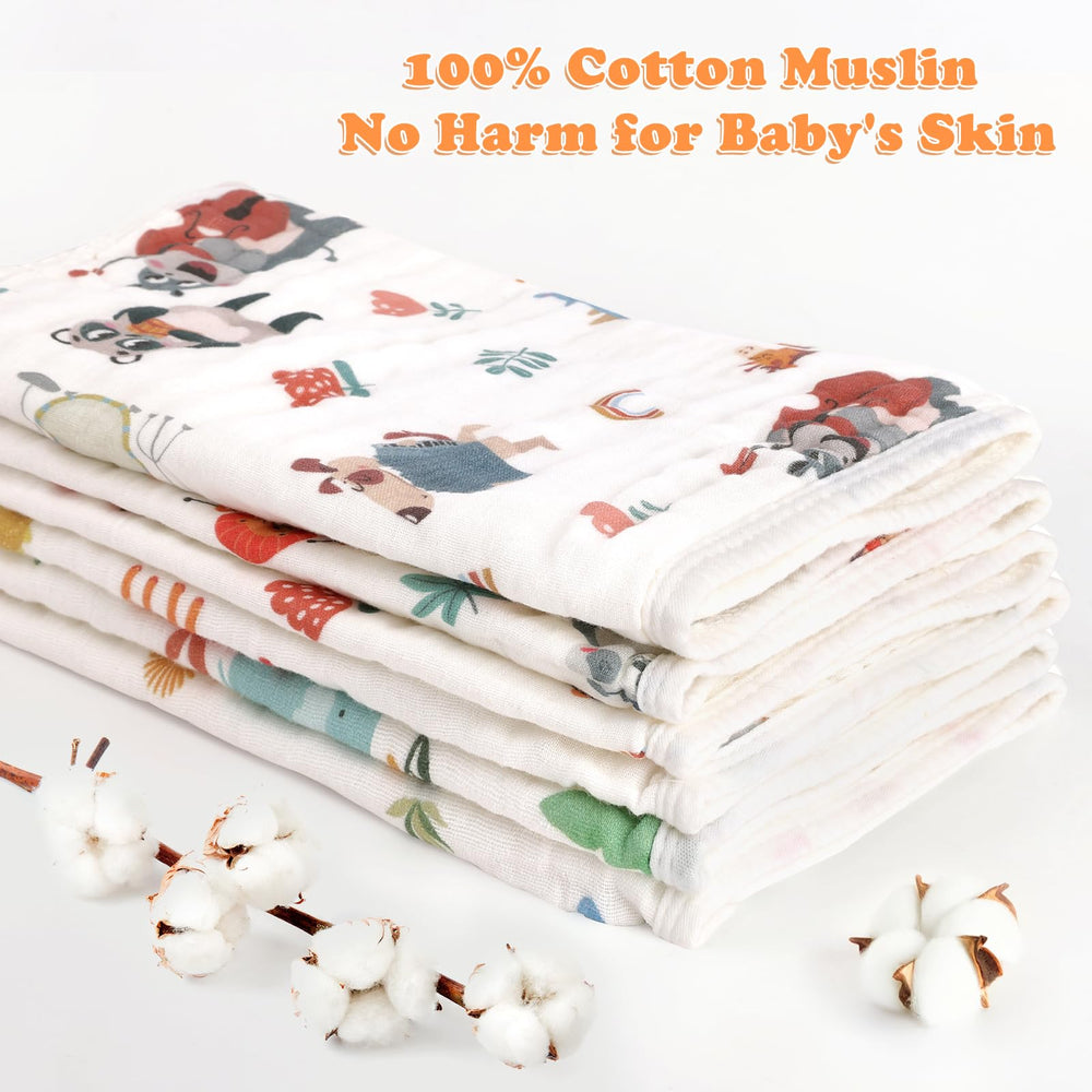 Decalsweet baby burp cloths pattern forest highlight cute design with skin-friendly material.