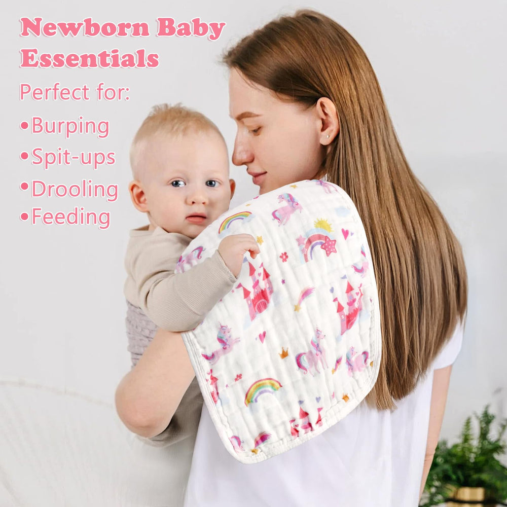 Decalsweet baby burp cloths shield shoulders with six patterns during feeds.