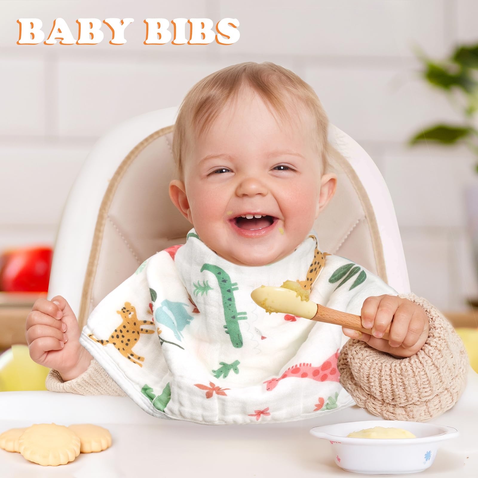 Decalsweet burp cloths 6-pack are machine washable for daily use.