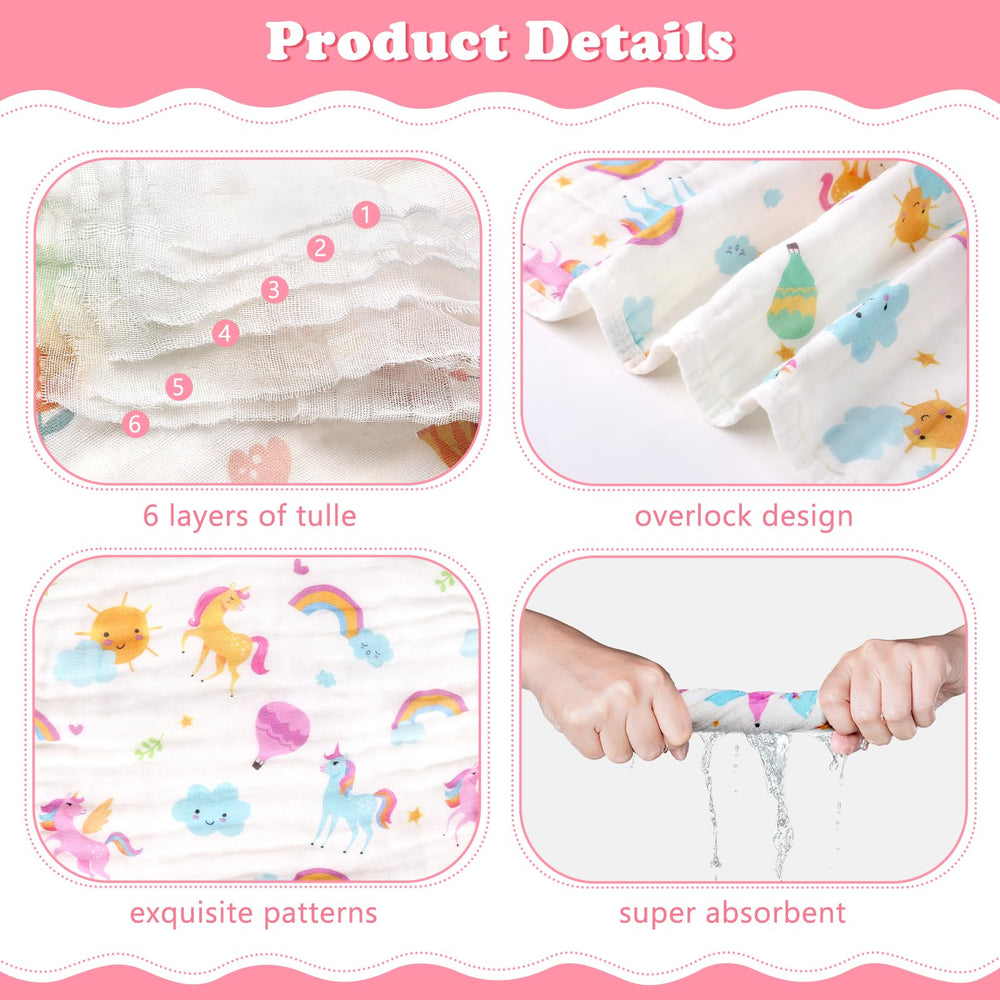 Decalsweet baby burp cloths shown in use for burping and quick cleanups.