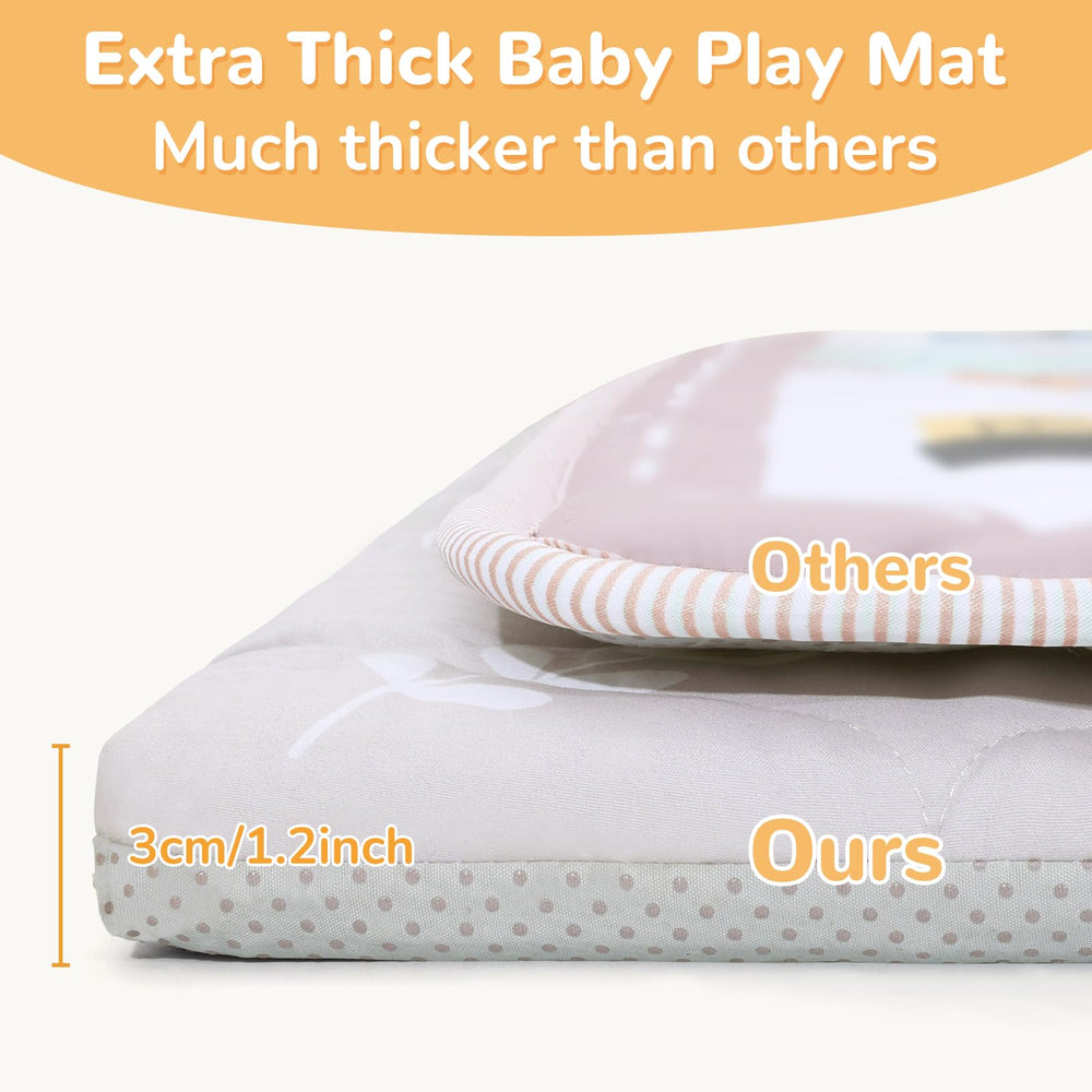 DecalSweet Baby Play Mat 50x50 inch size offers roomy crawling space