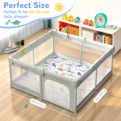 DecalSweet baby play mat offers 50x50 inches of ample crawling space