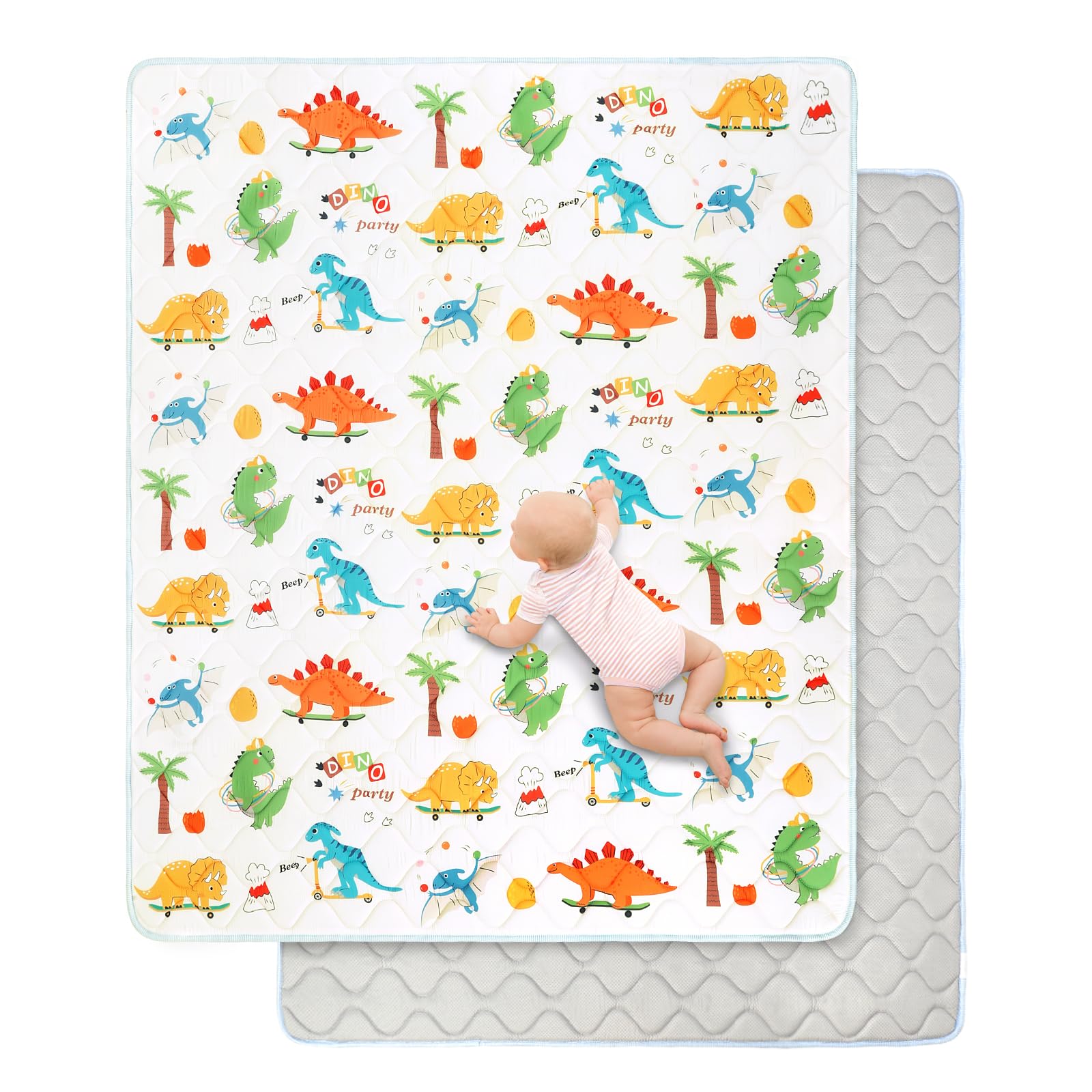 DecalSweet baby play mat 59x71 foam area for cozy tummy time and safe crawling