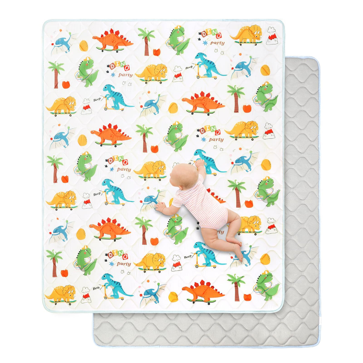 DecalSweet baby play mat 59x71 foam area for cozy tummy time and safe crawling