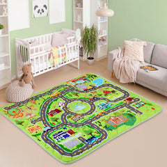 Decalsweet baby play mat 59x71 layout shows ample crawl space for exploration
