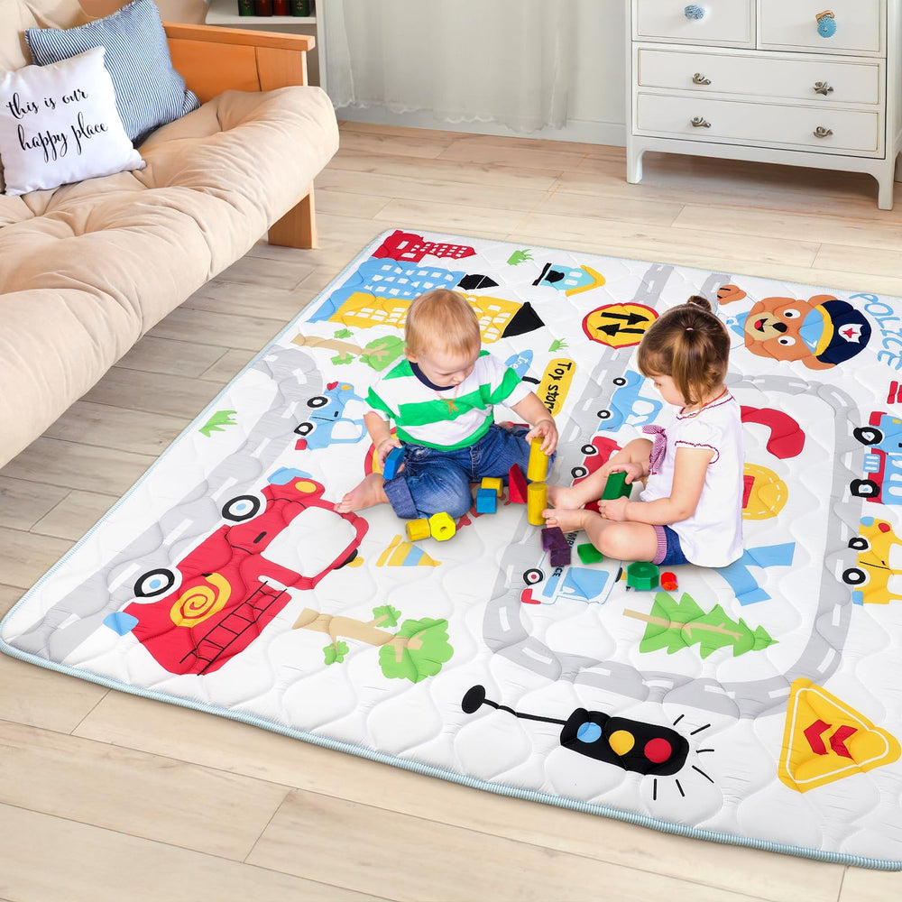 Decalsweet baby play mat-cute-pattern provides visual stimulation for baby playtime.
