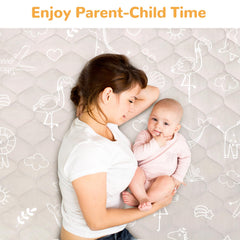DecalSweet Baby Play Mat foam edge view highlights sturdy padding for safe crawling