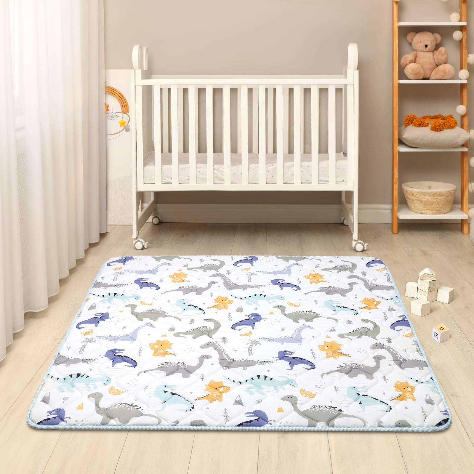 DecalSweet baby play mat folds flat for portable, on-the-go play