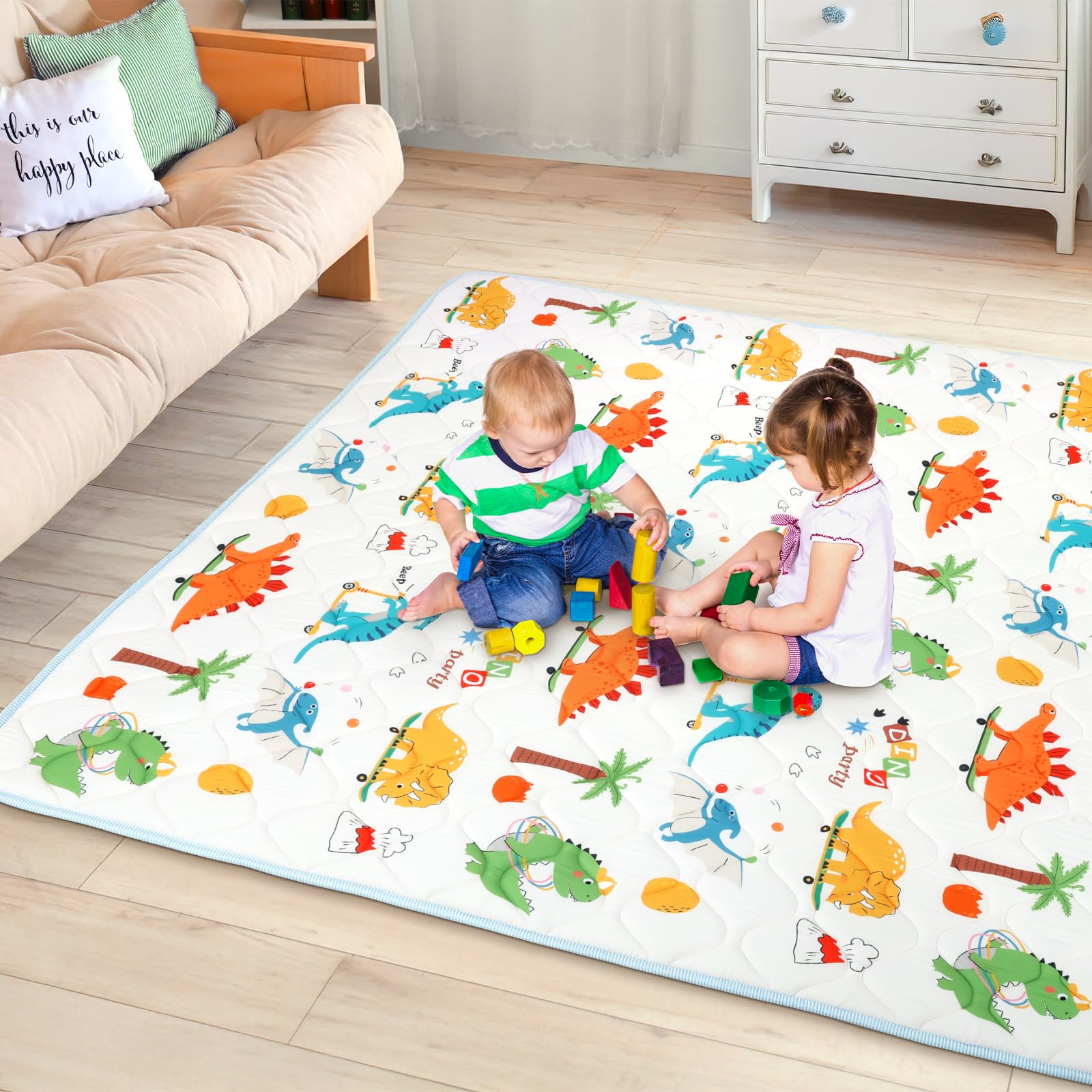 DecalSweet baby play mat foldable design for travel and storage