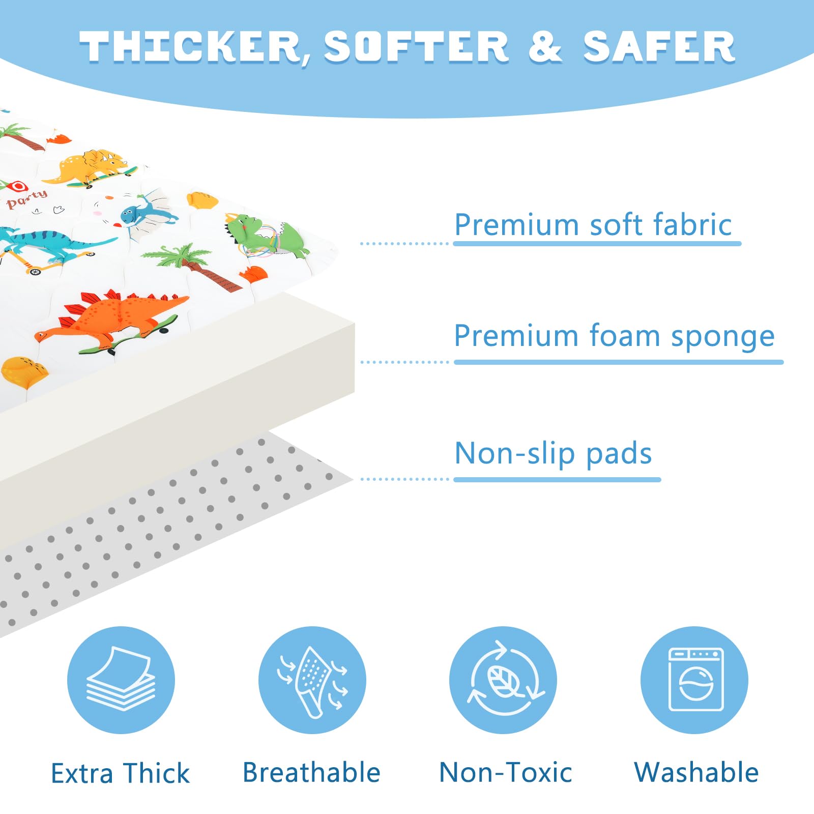 DecalSweet baby play mat provides a large crawl area for exploration