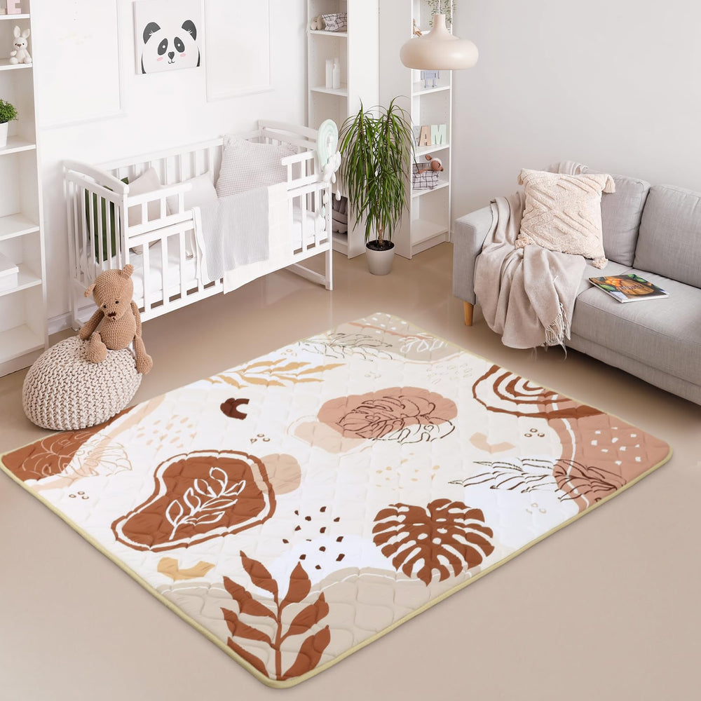 Decalsweet baby play mat machine-washable fabric enables quick cleanups