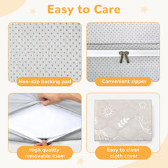 DecalSweet Baby Play Mat non-slip bottom prevents slides during active play