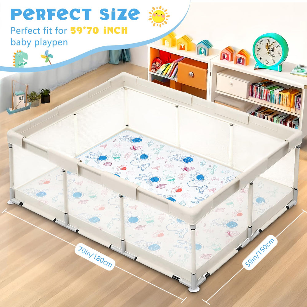 DecalSweet baby play mat non-slip bottom prevents slips on smooth floors