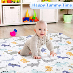 DecalSweet baby play mat features a non-slip bottom for safer play surfaces