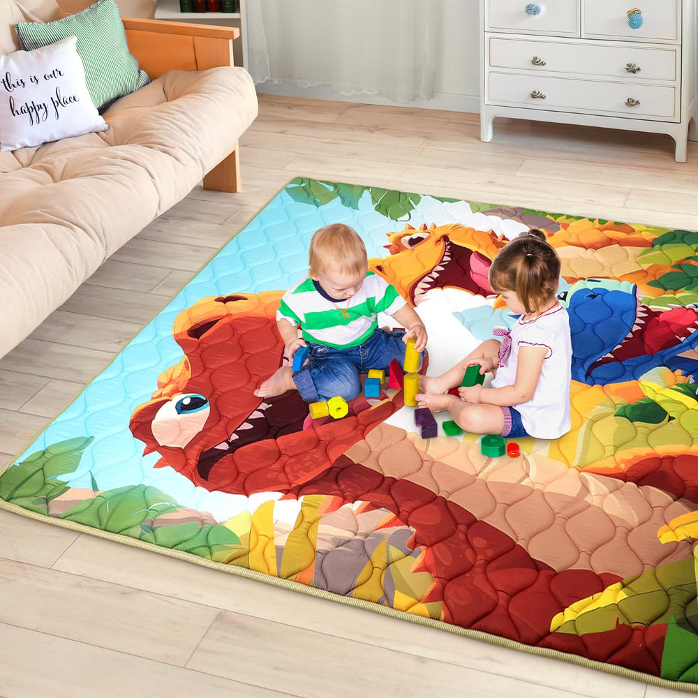 DecalSweet baby play mat colorful pattern stimulates visual interest during tummy time.
