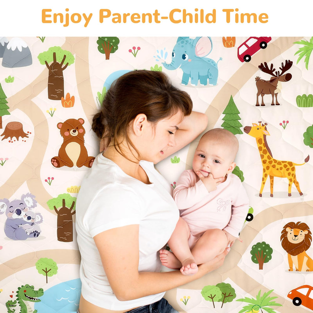Decalsweet play mat removable cover shows washable design for easy cleanup