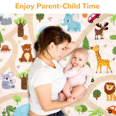Decalsweet play mat removable cover shows washable design for easy cleanup