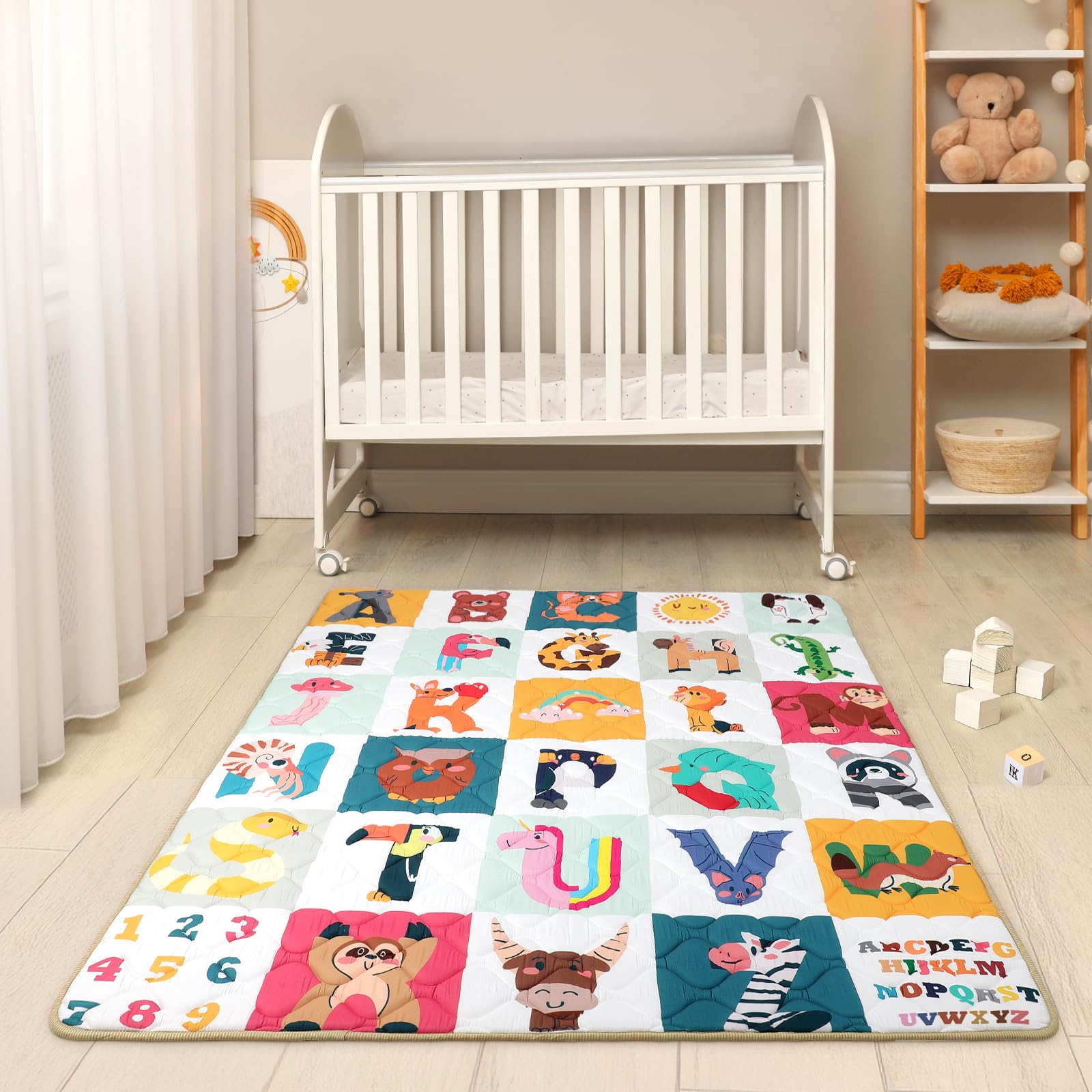 DecalSweet tummy-time-friendly mat serves as cozy comfort during early exploration.