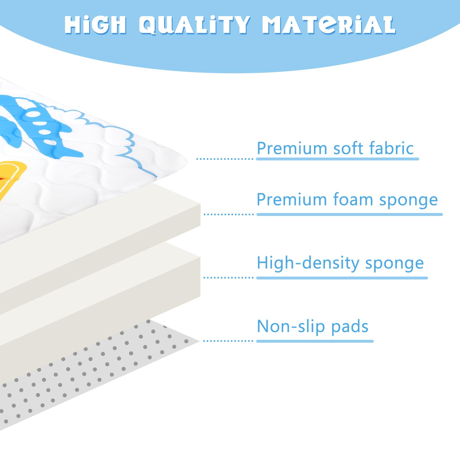 Decalsweet baby play mat-tummy-time setup supports safe, developmental movement.