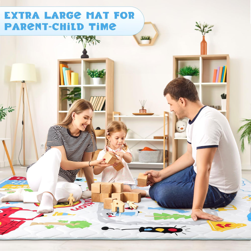 Decalsweet baby play mat-washable design is easy to clean after spills.