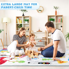 Decalsweet baby play mat-washable design is easy to clean after spills.