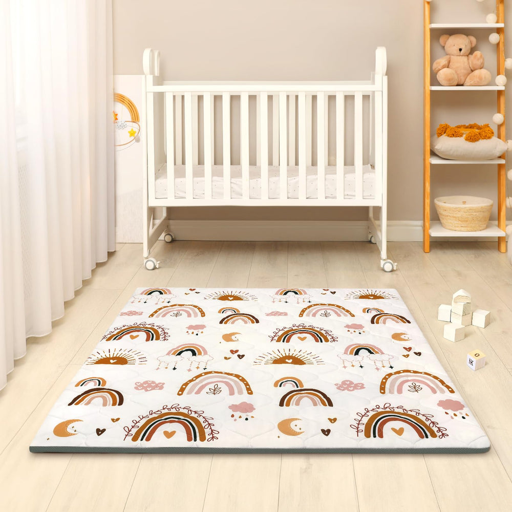 Decalsweet baby playmat 50x50 wash-dry ease keeps cleanup quick.