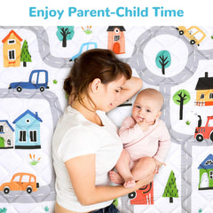 Decalsweet-baby-tummy-time-pattern highlights colorful visuals to engage infants during tummy time