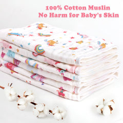 Decalsweet burp cloths six layers detail emphasizes high absorbency for gentle messes.
