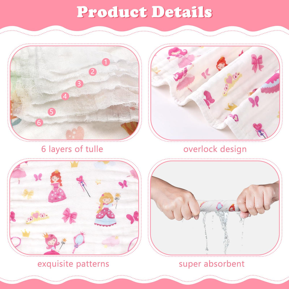 Decalsweet burp cloths measure 20x12 inches for versatile coverage.