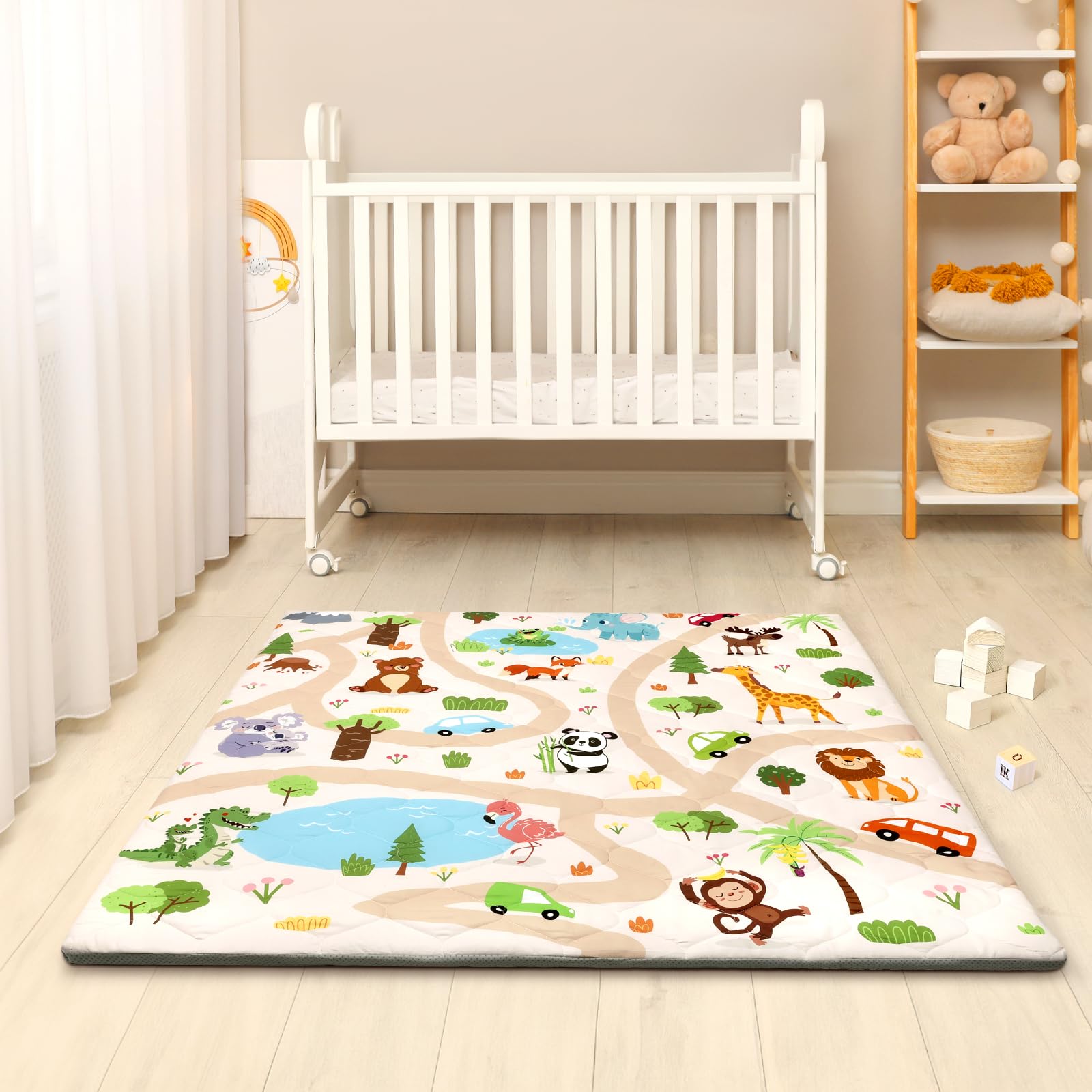 Decalsweet large 50x50 play space encourages crawling and exploration