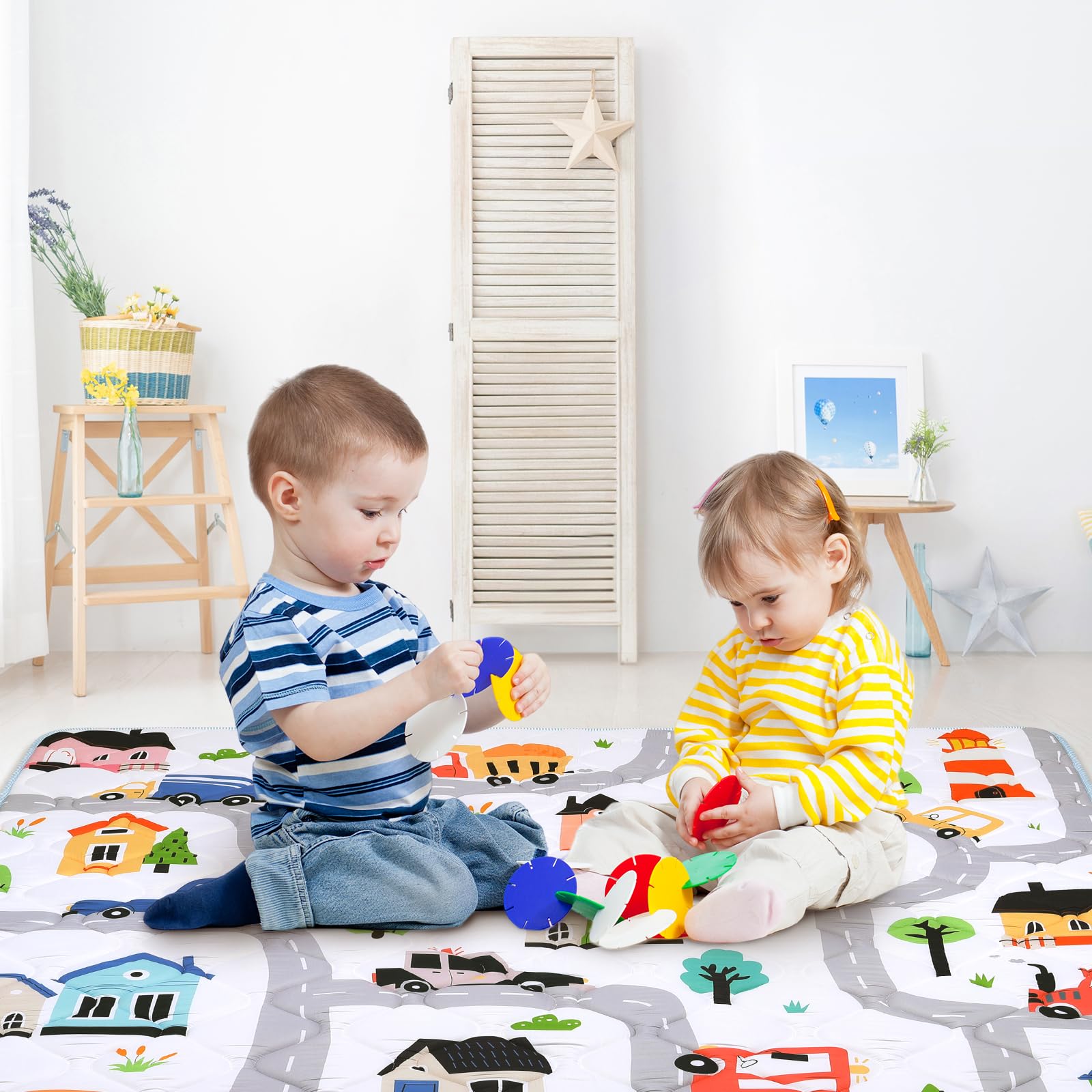Decalsweet-foldable-baby-play-mat folds compactly for travel or storage