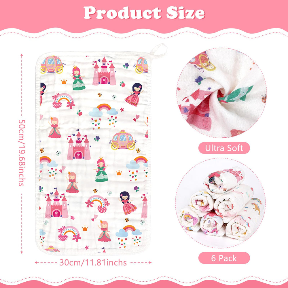 Decalsweet muslin burp cloths closeup highlights breathable, skin-friendly cotton for baby's delicate face.
