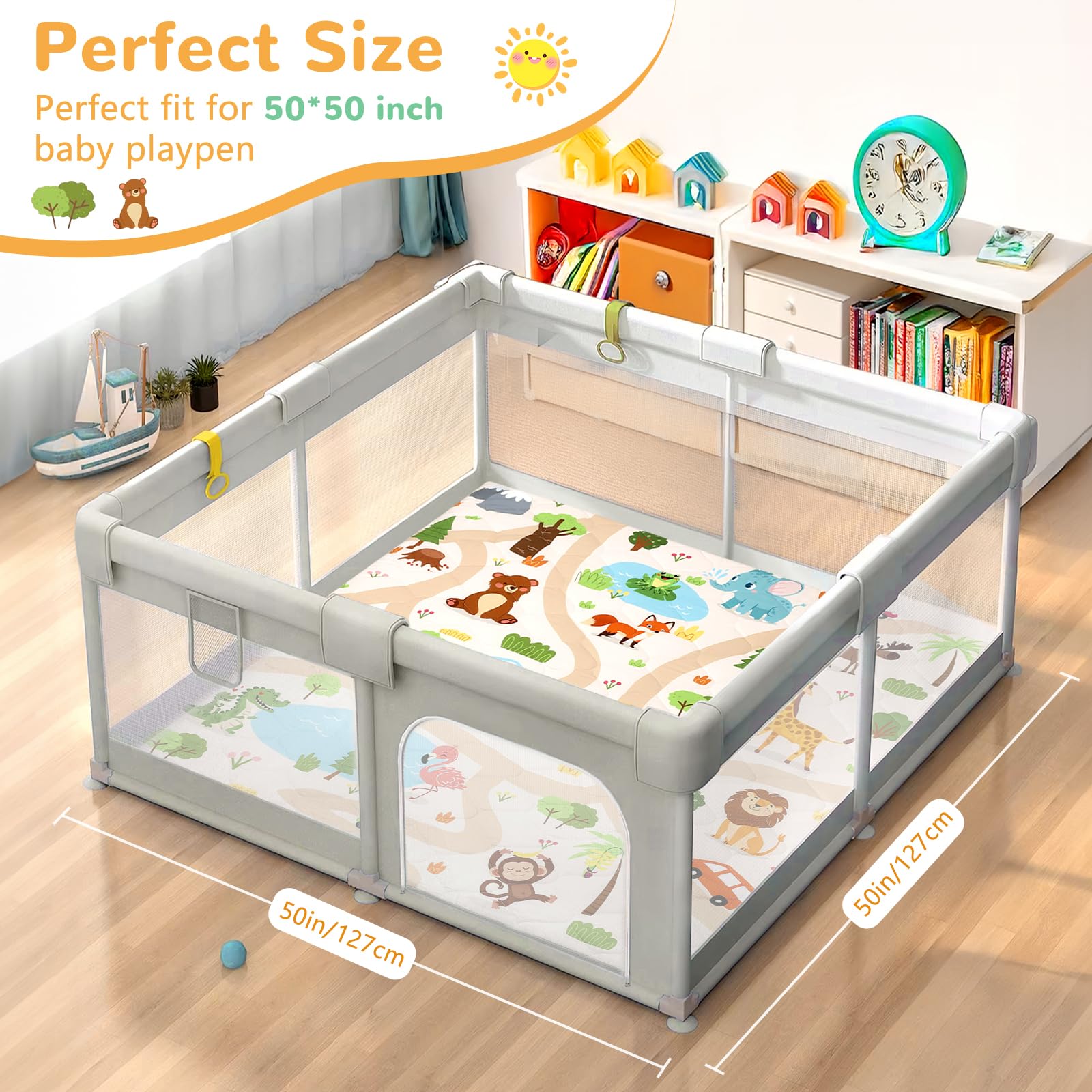 Decalsweet outdoor-ready play mat for travel and camping