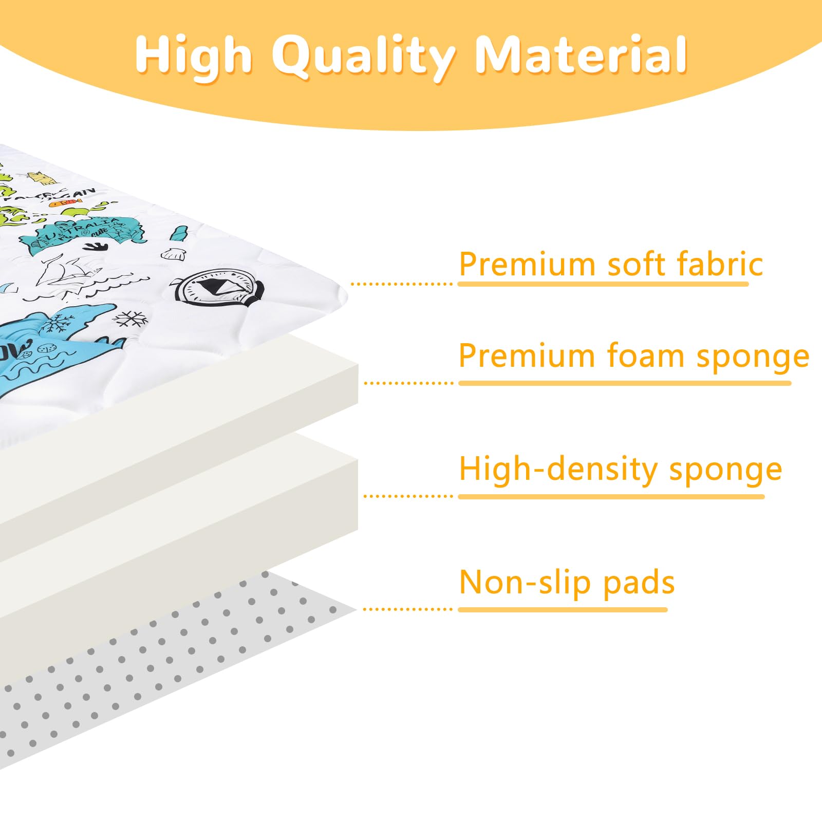 DecalSweet play mat is machine washable for easy cleanup after adventures.
