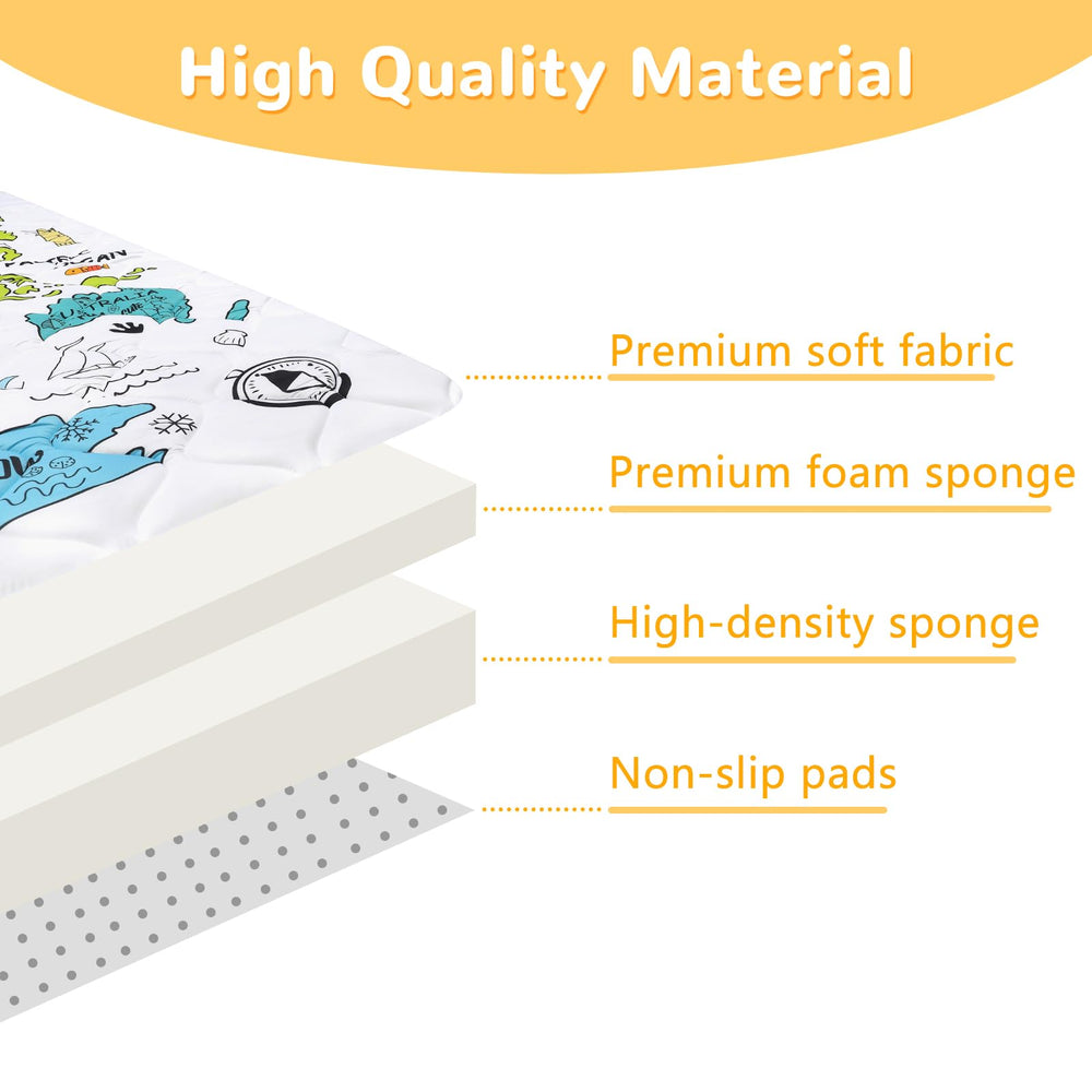 DecalSweet play mat is machine washable for easy cleanup after adventures.