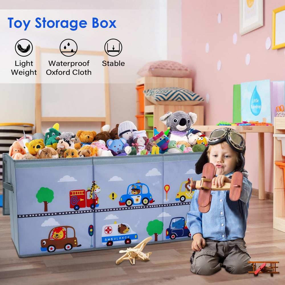 Decalsweet toy box chest offers extra-large storage for big toys and books.