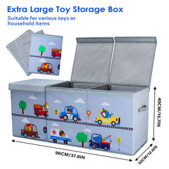 Decalsweet toy box chest uses waterproof Oxford fabric for durable damp-proof storage.