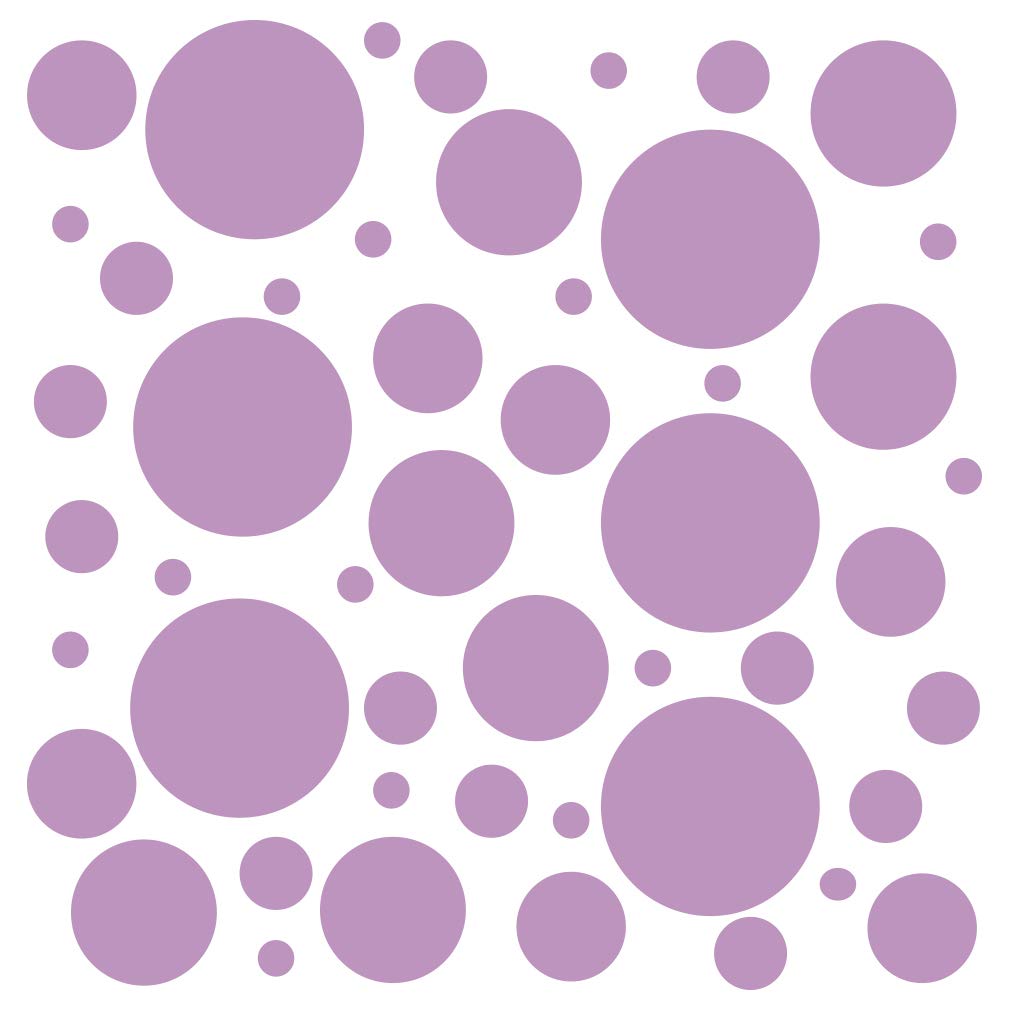 DecalVenue lilac polka dots wall decals for nursery decor and easy removal.