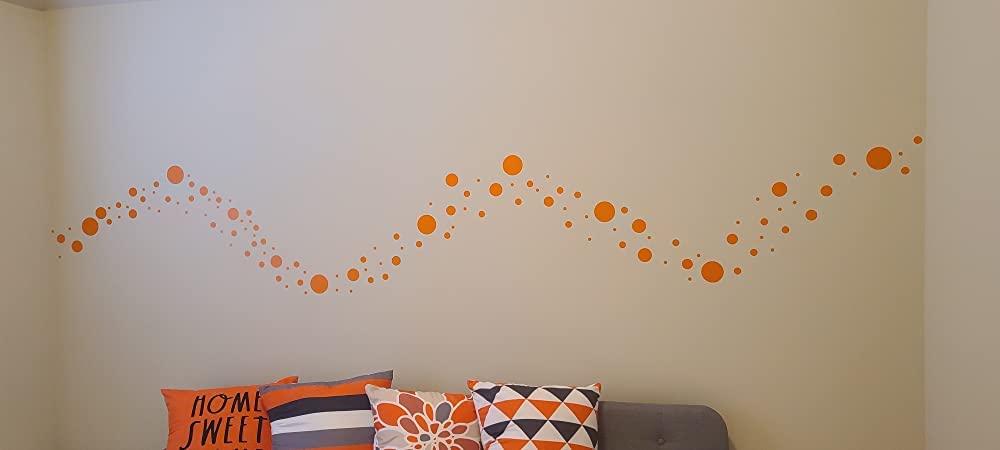 DecalVenue orange polka dots nursery decor idea for playful walls
