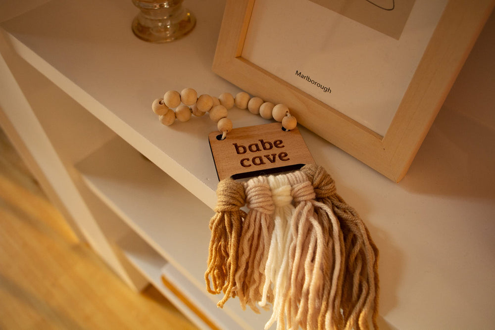 Decocove Babe Cave Sign gift-ready decor for baby showers.