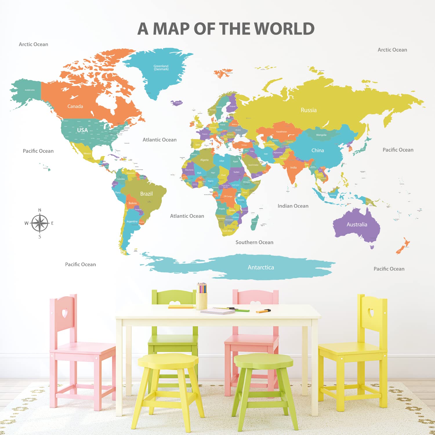 Decowall DL3-2302 bathroom decor wall art—playful, splash-friendly design for a fresh mood
