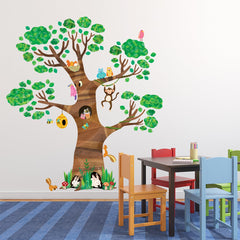DECOWALL DL4-1709 living-room-tree-stickers provide a whimsical focal point without painting.